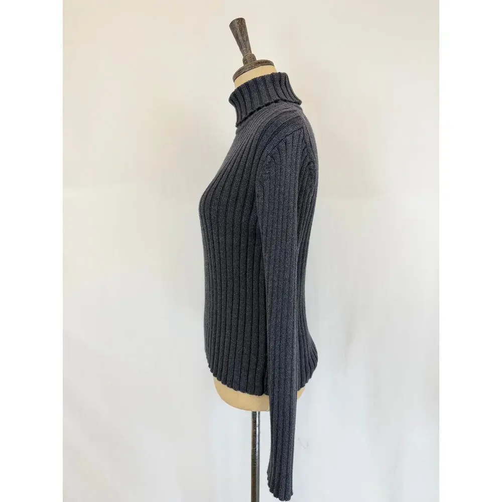 Eddie Bauer Gray 100% Cotton Sweater Medium #0606